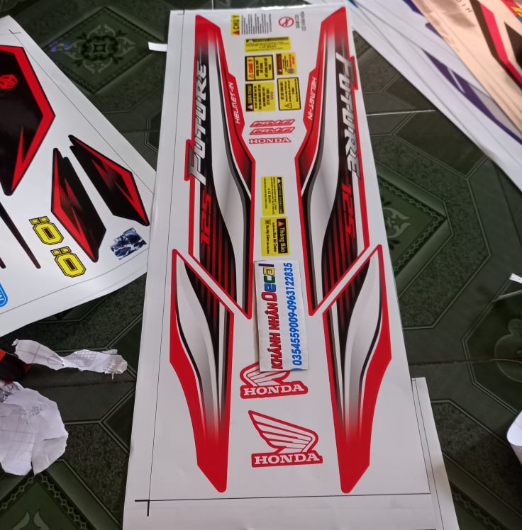 tem rời future 125 xe đỏ