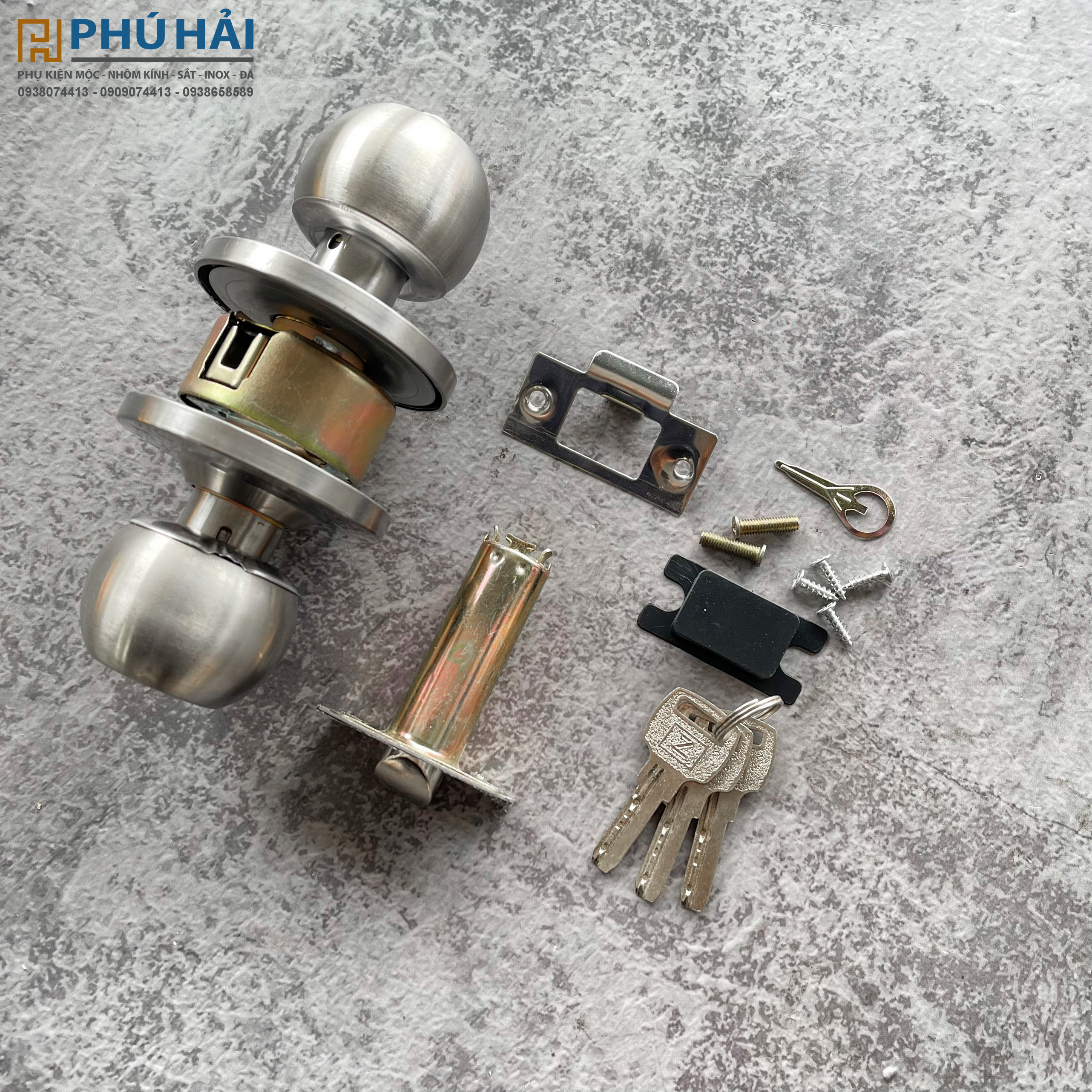 Khoá tay nắm tròn Zani Doorlock Cò Dài (khoá phòng, khoá nhà vệ sinh)