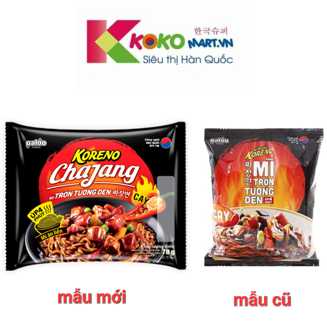 Mì Trộn Tương Đen Cay Koreno 78g