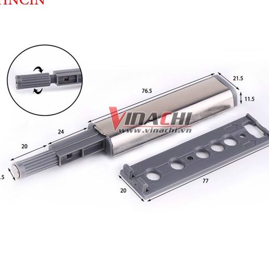 Dụng Cụ Nhấn Mở Hít Cánh Tủ Nam Châm Inox - Dụng Cụ Nhấn Mở Dùng Cho Cửa Thiết Kế Không Tay Nắm