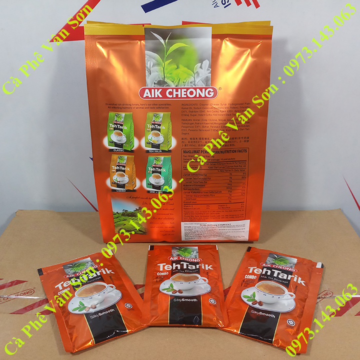 Trà sữa vị Cà phê Teh Tarik Coffee bịch 600g (15 gói nhỏ x 40g) Aik Cheong