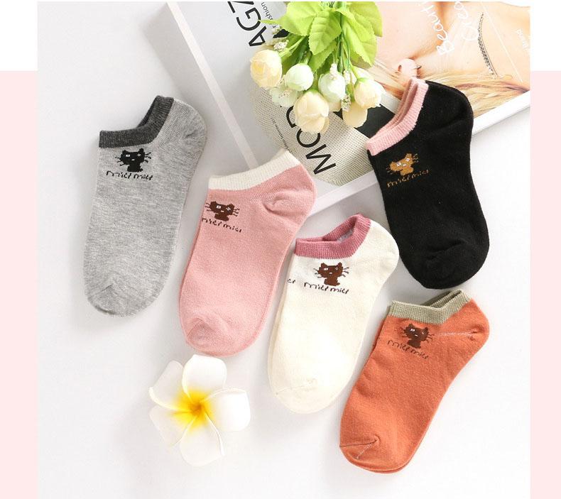 combo 5 đôi Tất mèo miu miu cổ ngắn
