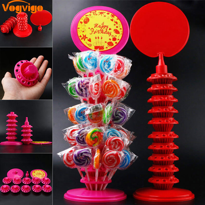 120 Holes Lollipop Display Stand Candy Dessert Stick Holder Organizer