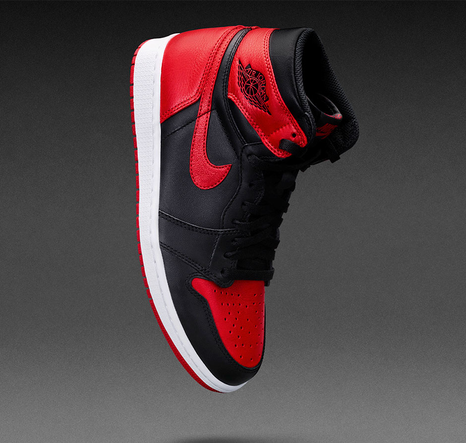Giày Sneaker Ai.r J0rdan 1 High Bred Toe( JD1 đen đỏ )