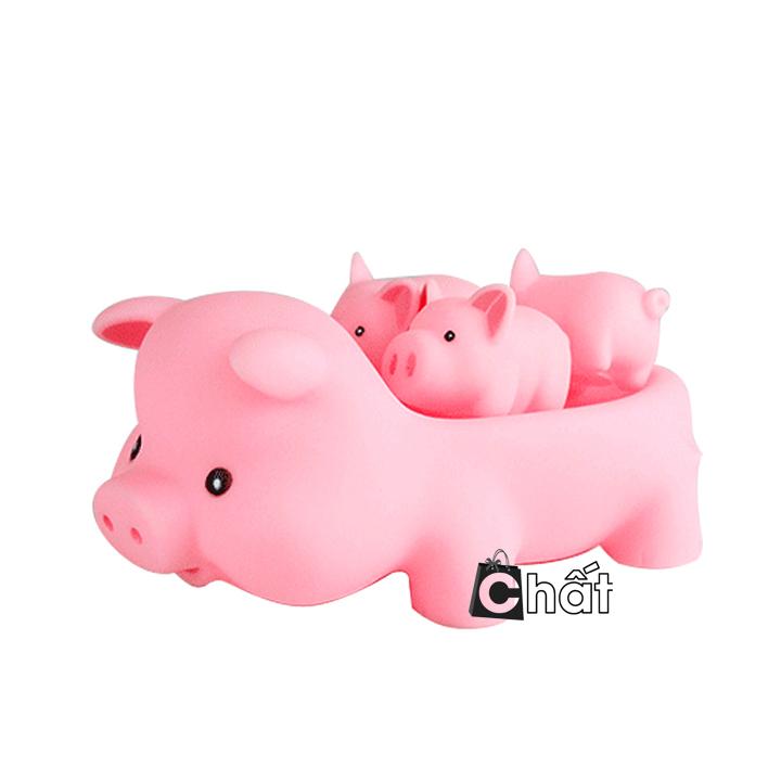 Bộ đồ chơi chút chít đàn heo phát tiếng kêu cho bé