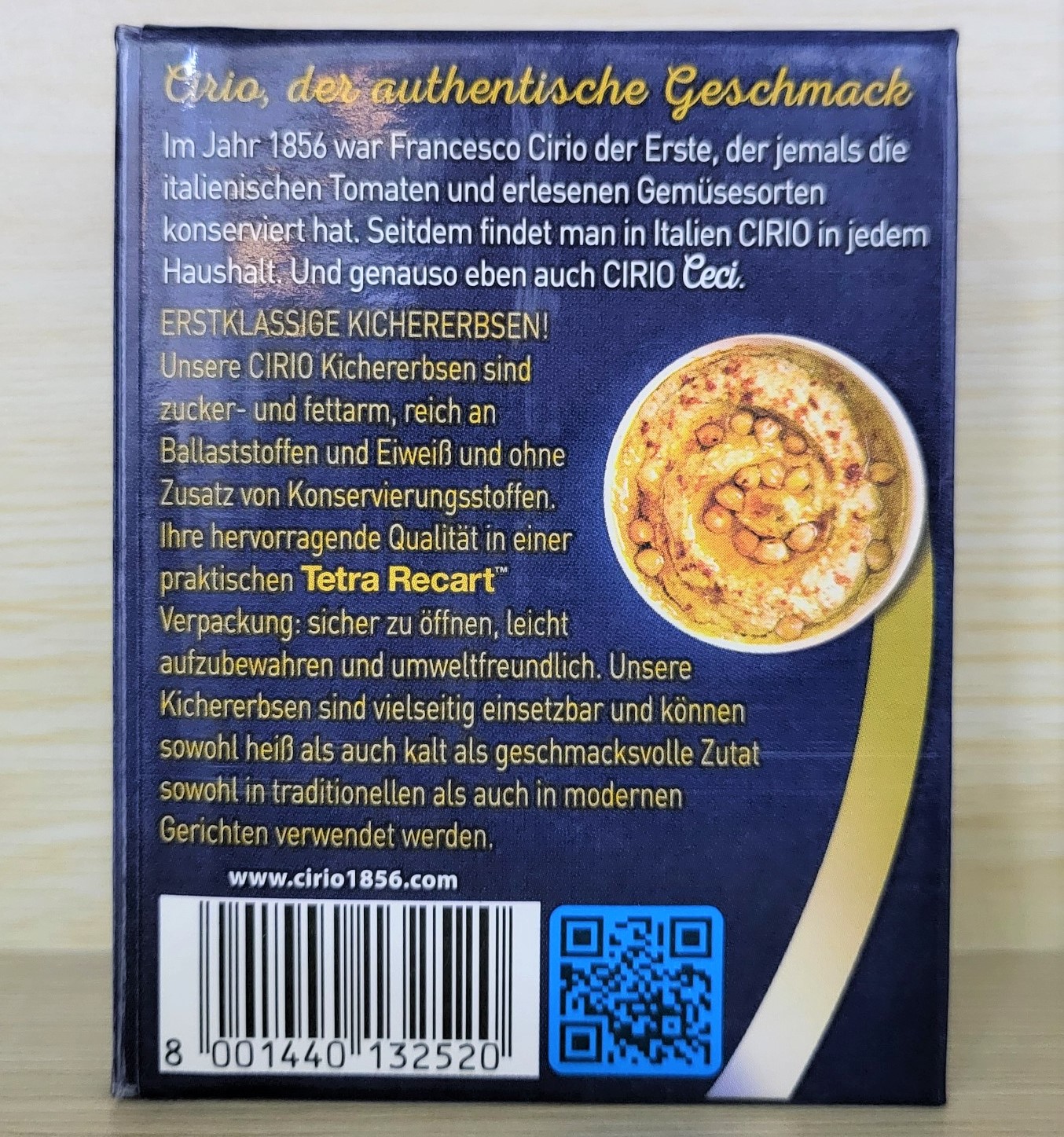 CIRIO (hộp giấy 380g) ĐẬU GÀ CECI (đậu răng ngựa) Chick Peas – Garbanzo