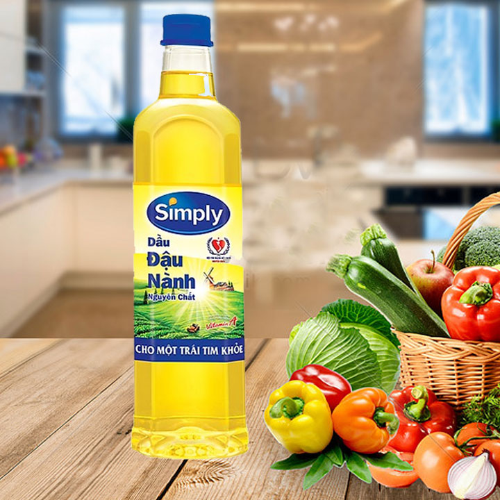 Dầu ăn đậu nành Simply chai 1 lít