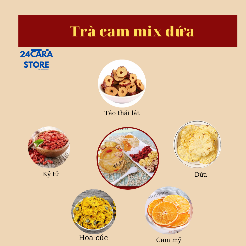 Fruit tea mix 1 pack small fragrant delicious, good for health