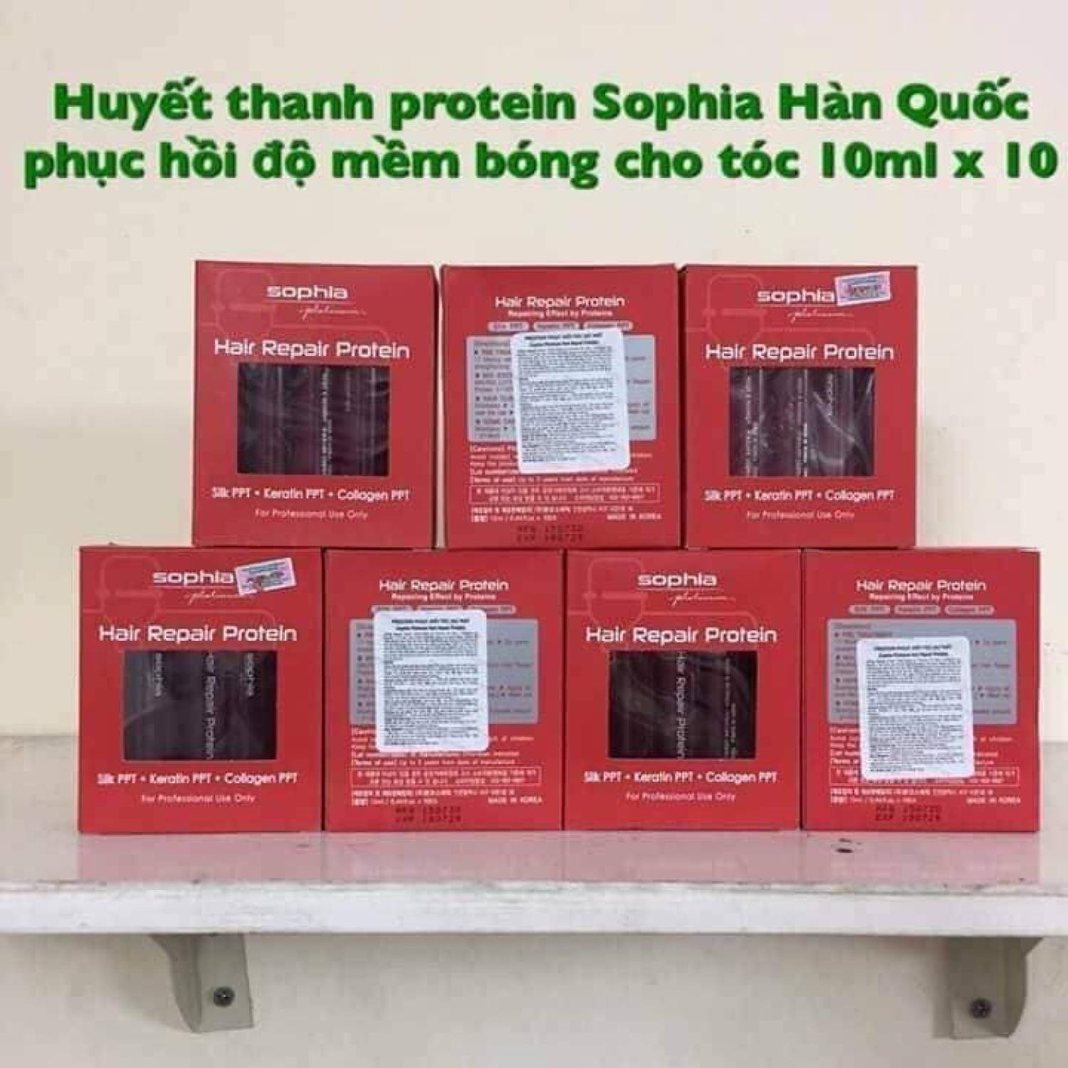 SOPHIA PLATIUM PROTEIN PHỤC HỒI TÓC HƯ NÁT 10*13ML