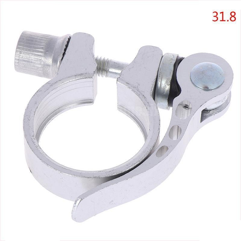 [HCM]Khóa chốt yên xe đạp mẫu mới bằng nhôm Đen /Bạc 31.8mm (ốc dài) - Chốt cố định yên xe đạp