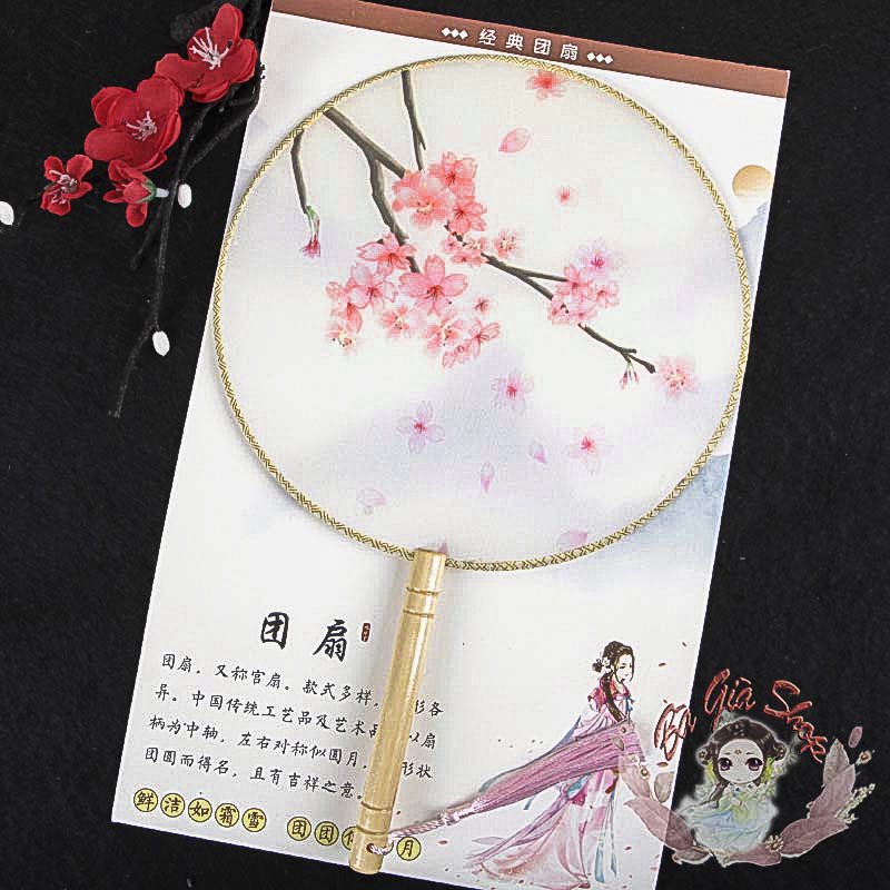 Quạt tròn cổ trang (nhiều mẫu)