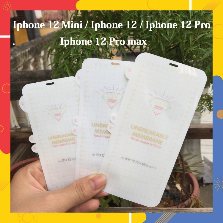 Dán dẻo trong suốt ppf mặt trước cho iphone 12 mini / iphone 12 / iphone 12 pro / iphone 12 pro max full màn hìnhdán dẻo trong suốt ppf mặt trước cho iphone 12 mini / iphone 12 / iphone 12 pro / iphone 12 pro max full màn hình
