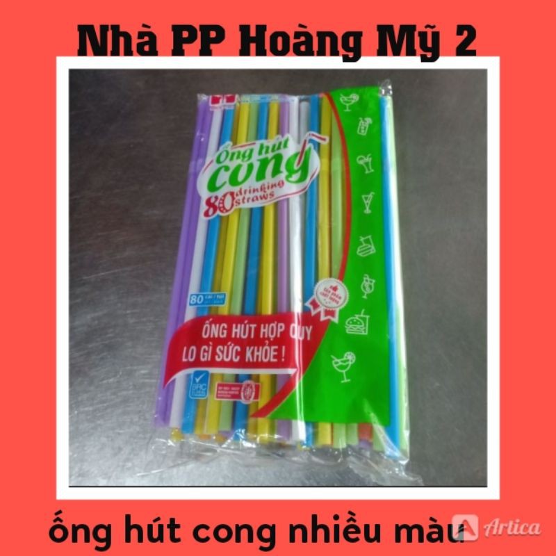 Ống hút cong bịch 80 ống