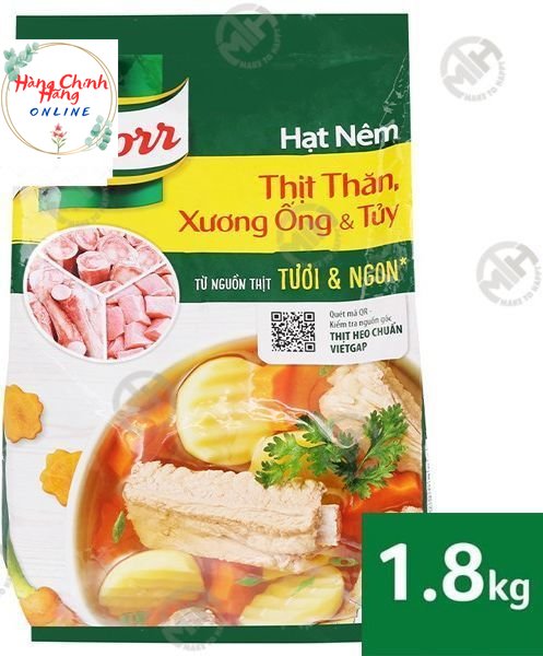 Hạt nêm Knorr túi 1.8kg- cam kết hàng chính hãng date mới nhất