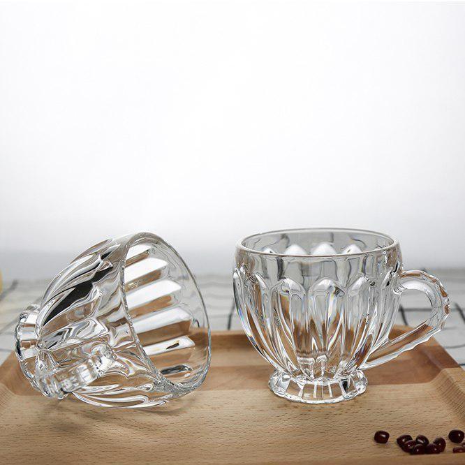 Bộ 6 Ly Thủy Tinh Bầu Lùn Uống Trà cao cấp dáng đẹp mẫu mới