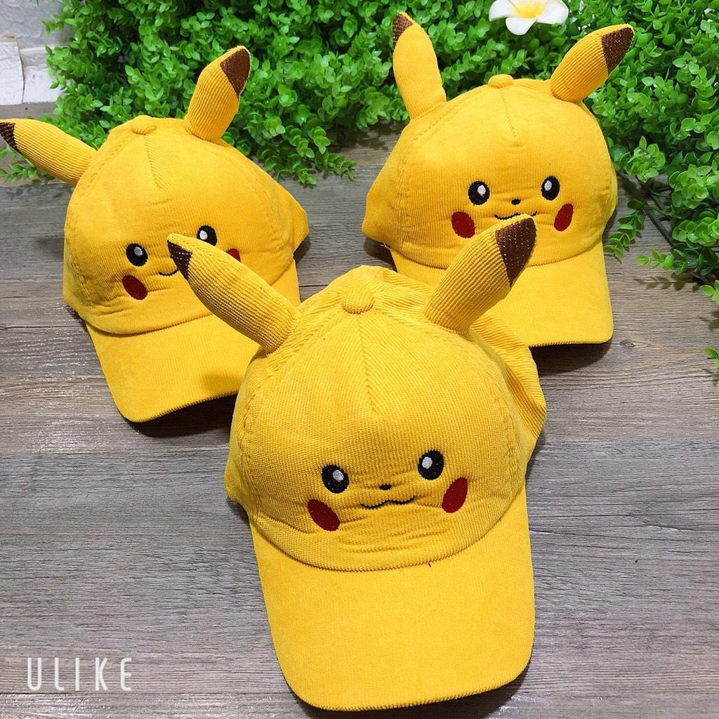 NÓN KẾT, MŨ LƯỠI TRAI PIKACHU CHO BÉ YÊU 2 TUỔI ĐẾN 6 TUỔI