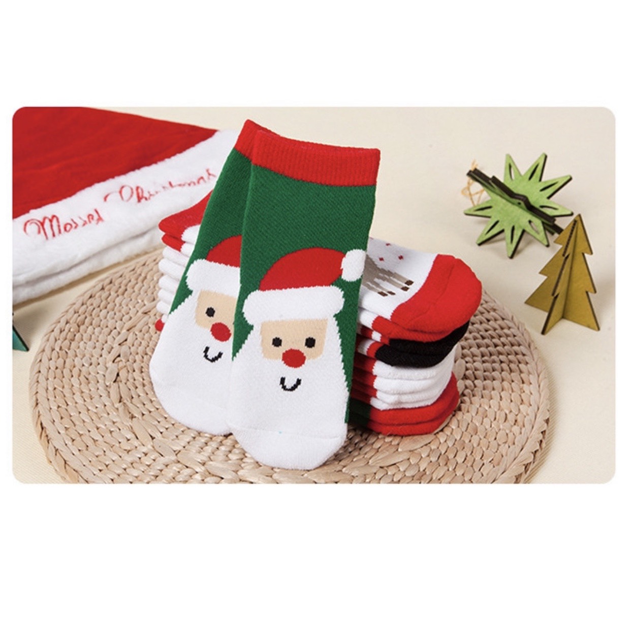 [HCM]Vớ noel merry christmas (1 đôi ) cho trẻ em từ 0-6 tuổi.