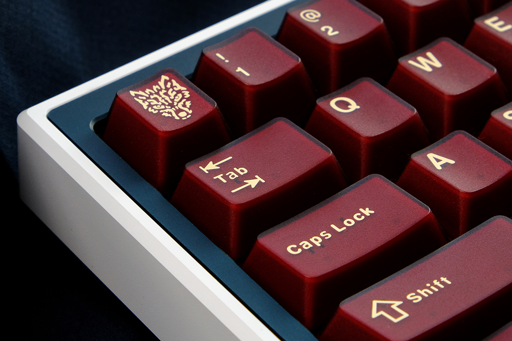 Bộ Keycap Aifei Yellow on Red semi-transparent (PYGA V2 có 7U Split space)