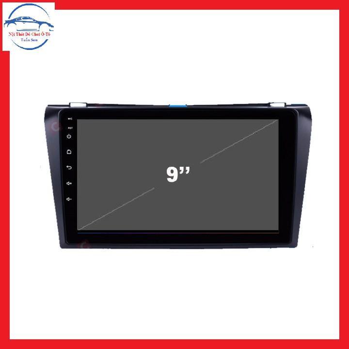 MẶT DƯỠNG LẮP DVD ANDROID CHO XE MAZDA 3 2004-2009 9INCH CÓ JACK NGUỒN ZIN