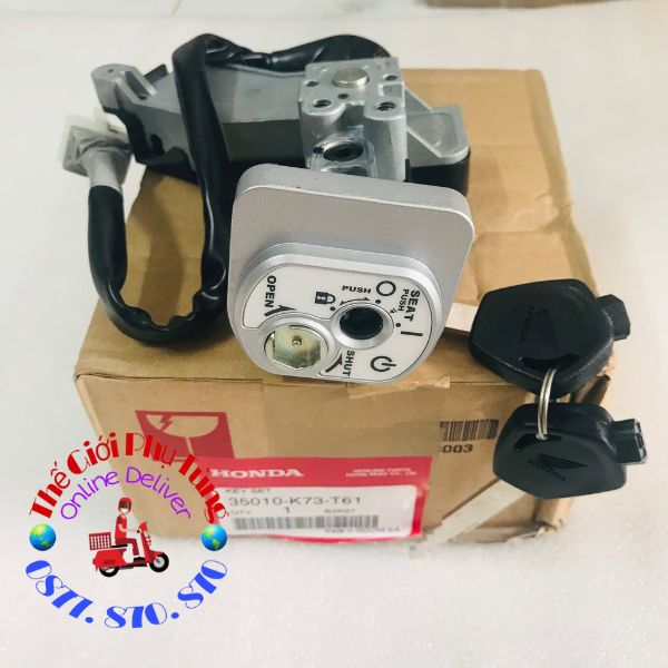 Khóa máy wave 125i zin honda thái lan - 35010-k73-t61