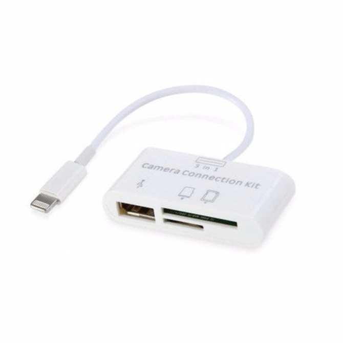 Cáp OTG Lightning hỗ trợ đọc thẻ nhớ cho Ipad