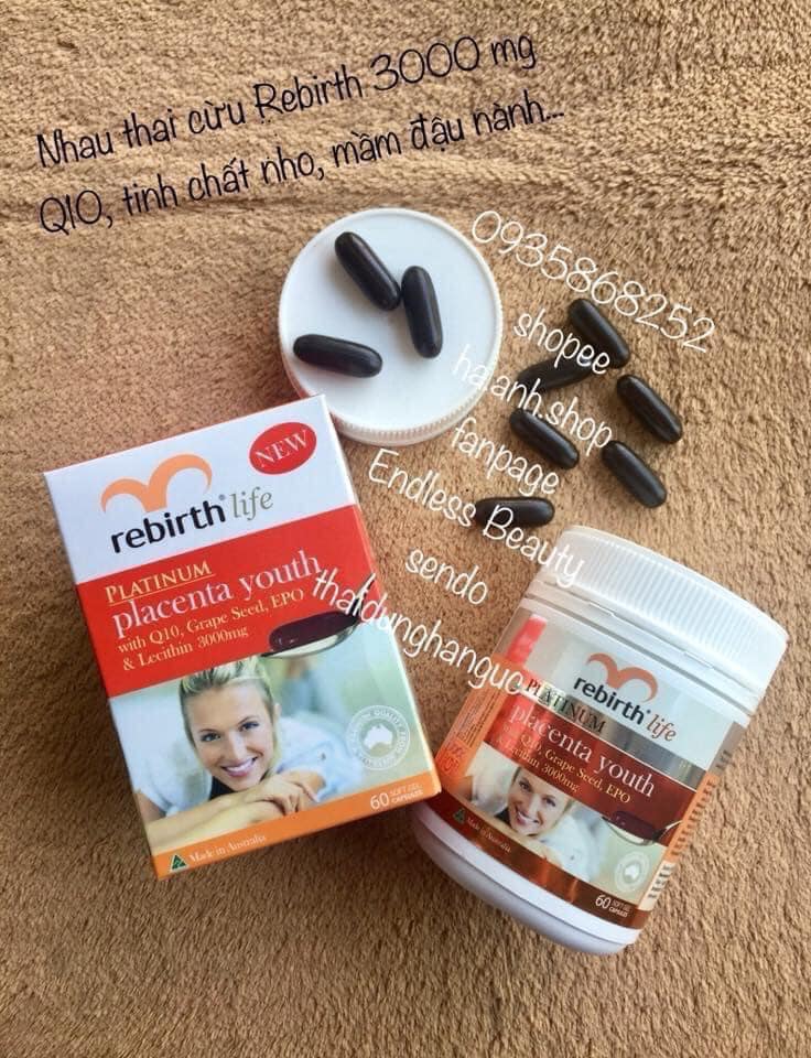 PLACENTA YOUTH 3000mg Rebirth 60 viên