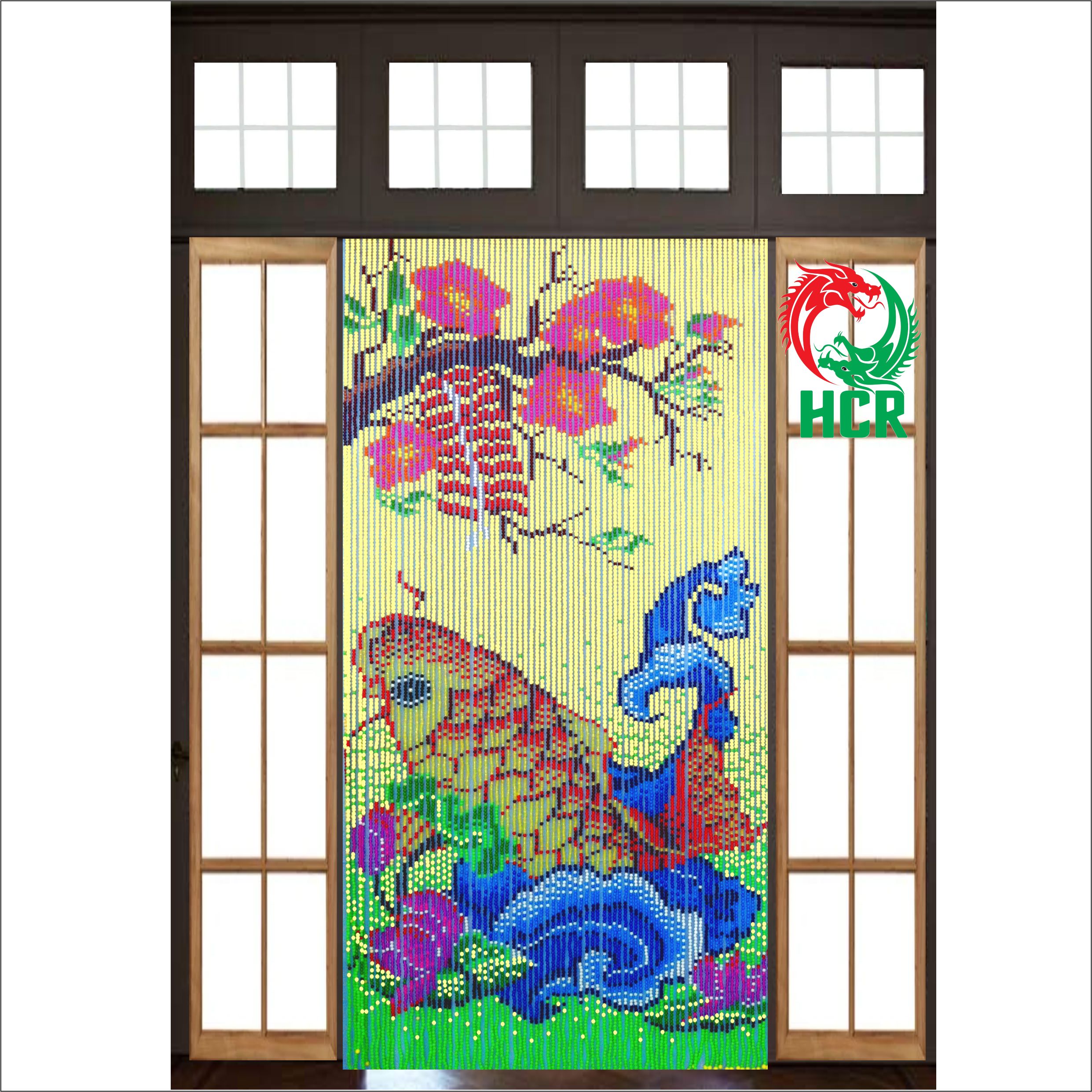Màn hạt nhựa - Công ty Hai Con Rồng - Code 832 Cá Chép Du Xuân