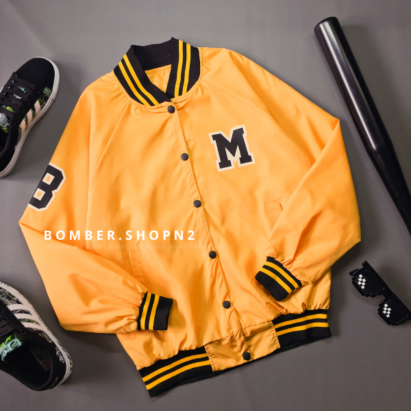 [Ảnh thật 100%] Áo khoác Bomber bóng chày Mar.cus