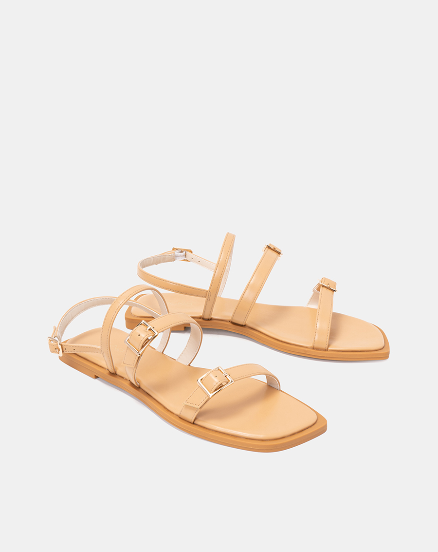 Giày sandal nữ 1cm thời trang juno dây phối khoá sd01118