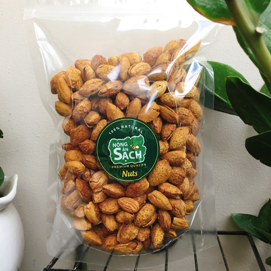 500G Hạt Hạnh Nhân Rang Bơ 100  Nhập Khẩu Mỹ