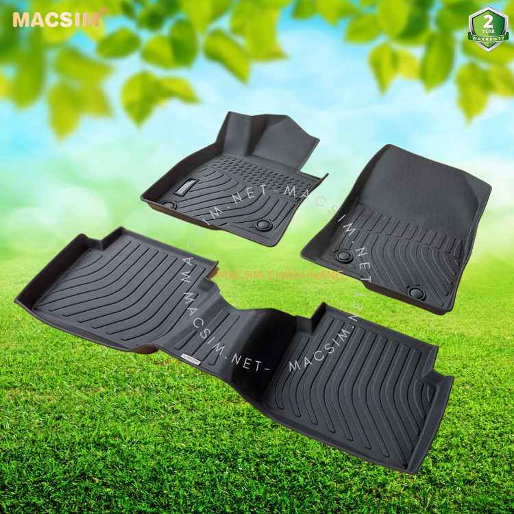 Thảm lót sàn xe ô tô Mazda 3 2015-2019 Nhãn hiệu Macsim chất liệu nhựa TPE cao cấp màu đen
