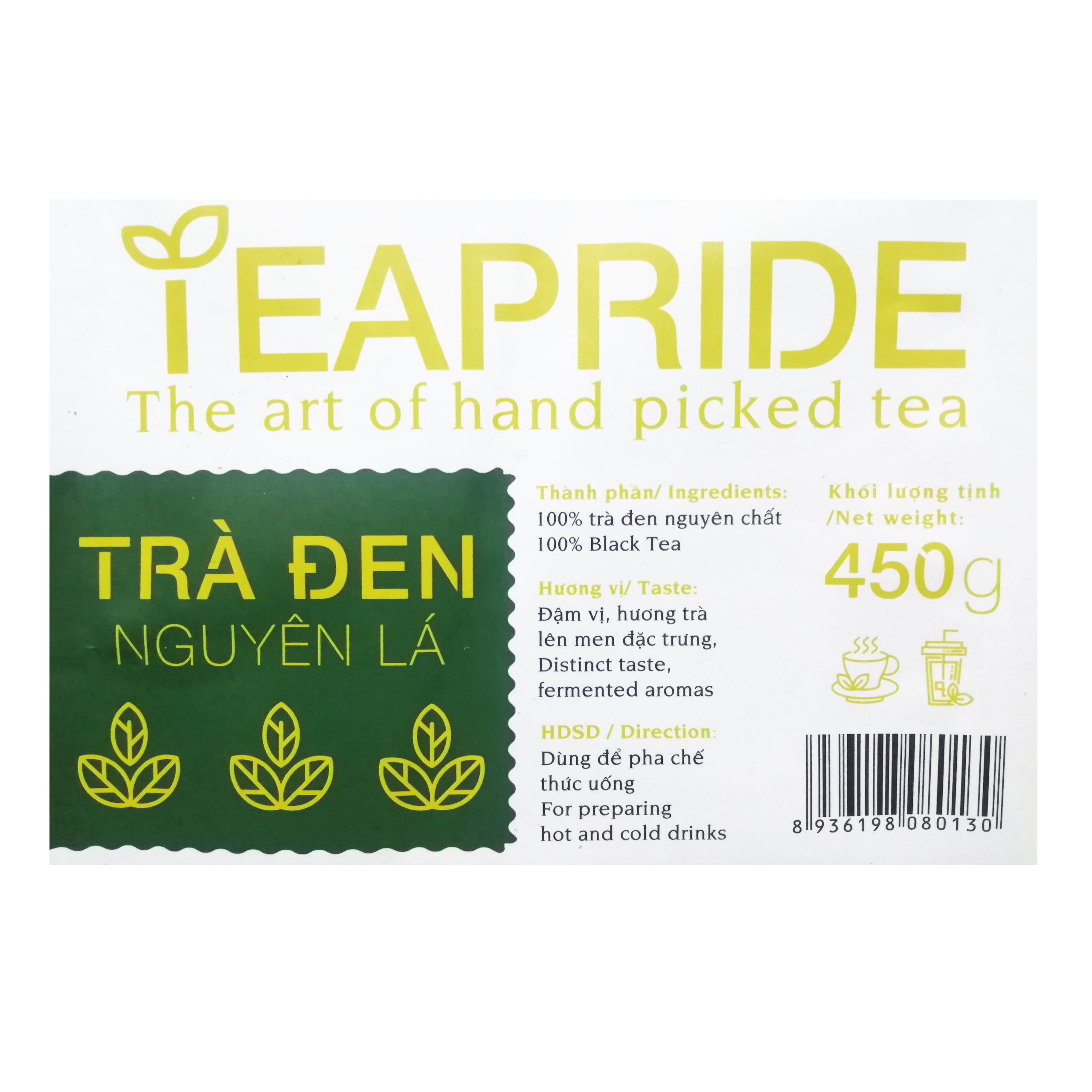 Trà đen nguyên lá Teapride 450g