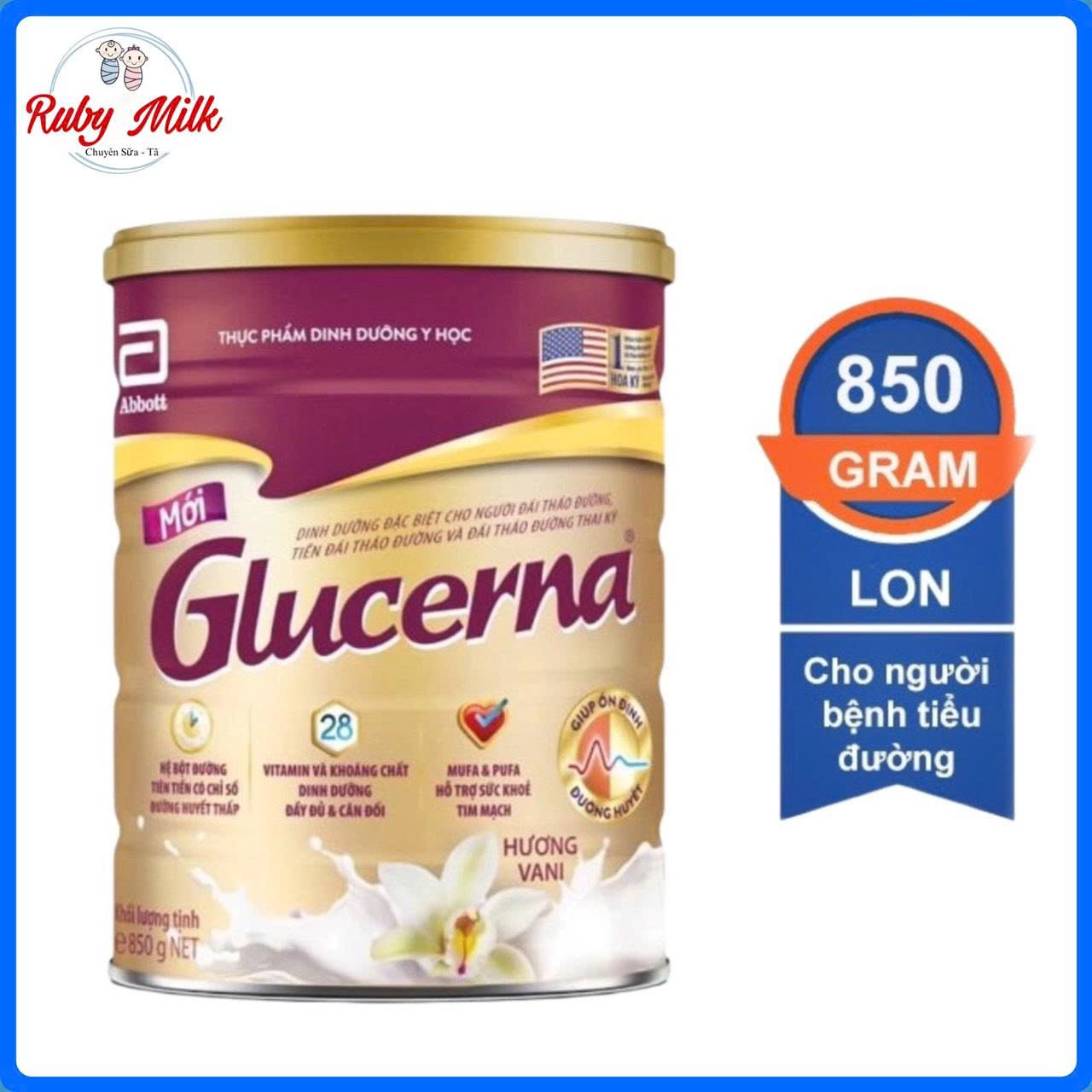 Glucerna Vanilla / Barley Powdered Milk for Diabetics Can 800g