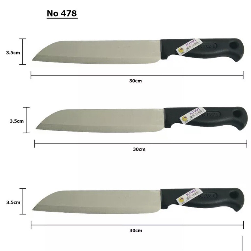 Dao thái lan Kiwi cán đen đủ size (19cm-34cm)
