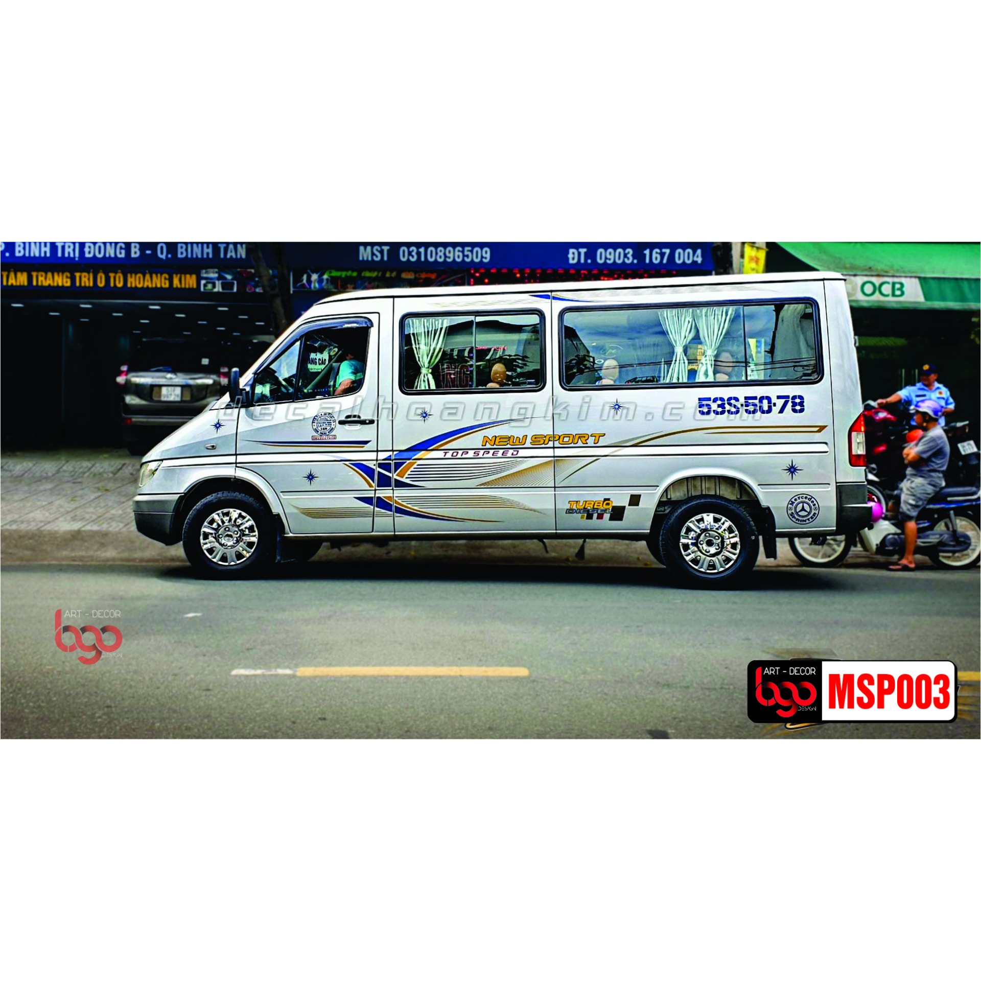 Tem xe Mercedes Sprinter - MSP003