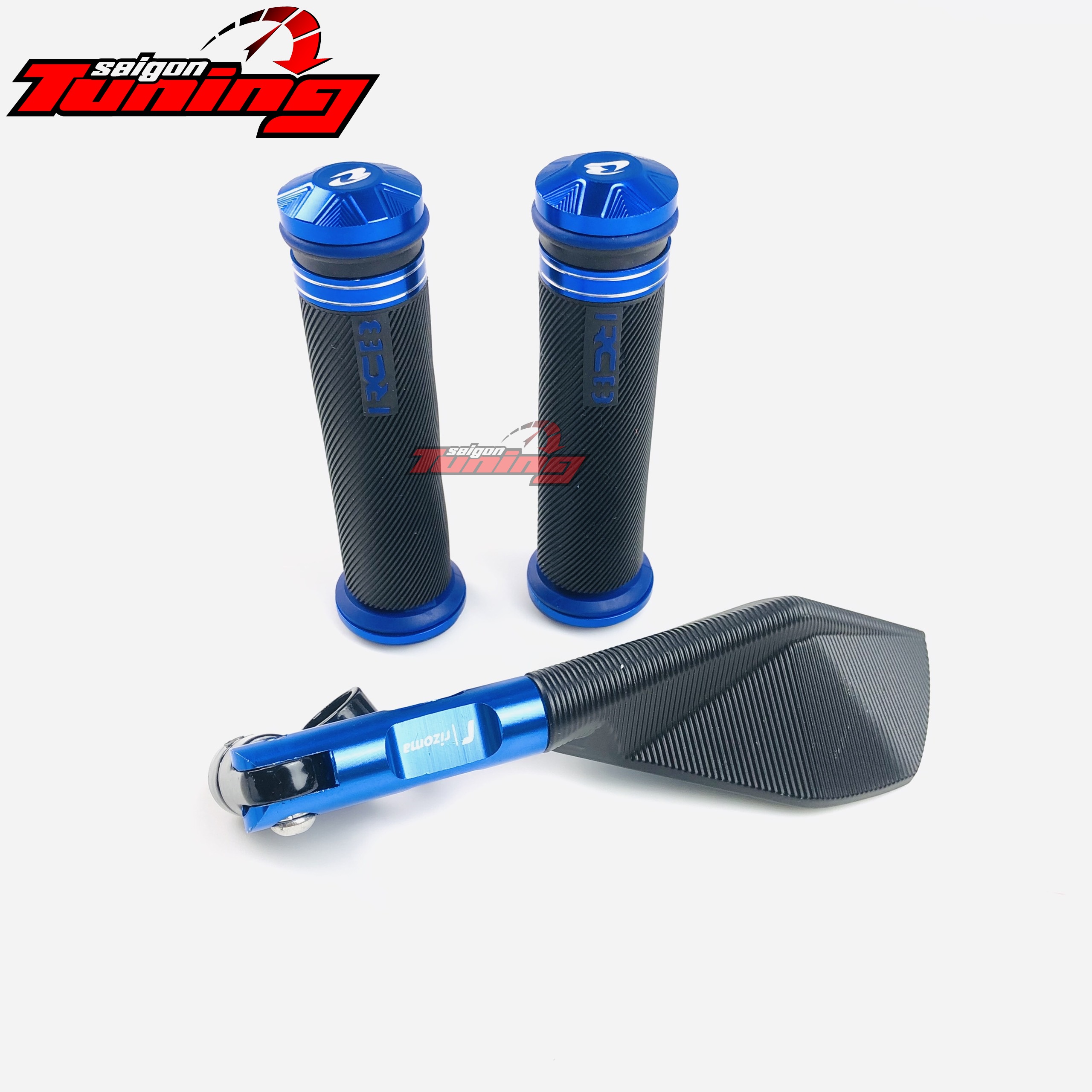 Combo 2: Bao tay RCB + gương - Màu xanh Blue