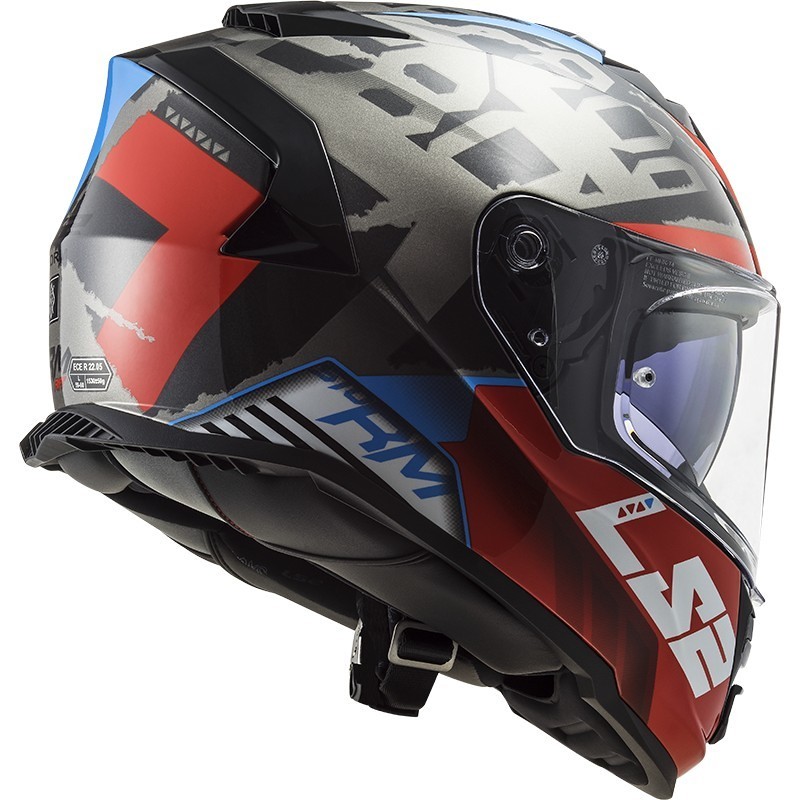 Mũ bảo hiểm LS2 FF800 Storm - Sprinter Black Red Titanium