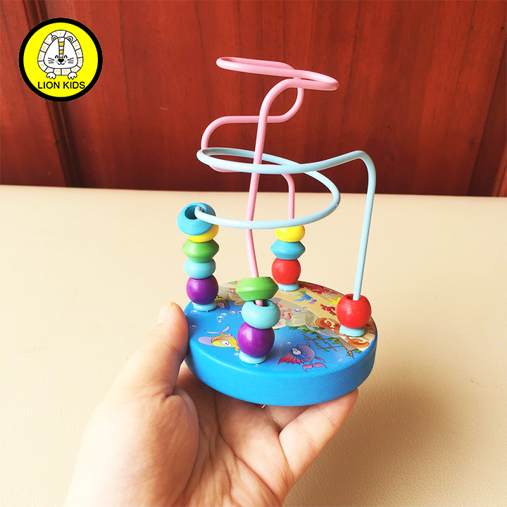 Đồ Chơi Gỗ Luồn Hạt Mê Cung An Toàn Cho Bé