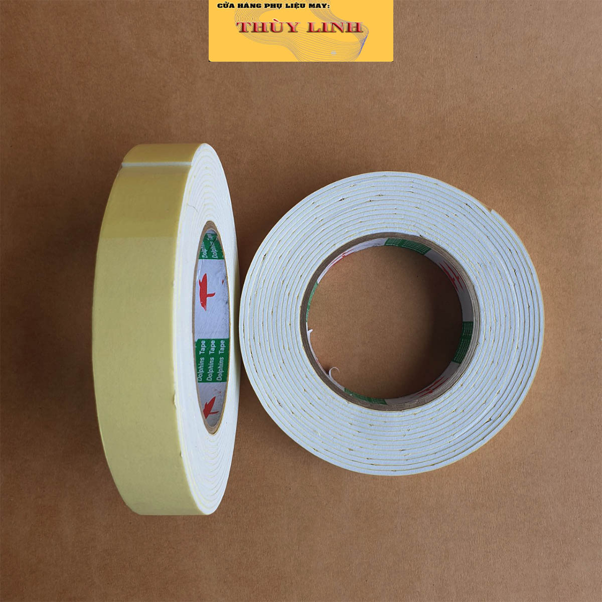 Băng keo 2 mặt mút xốp 2f4, 1f2