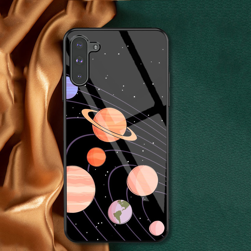 Ốp Lưng SAMSUNG GALAXY NOTE 10 PLUS, NOTE 10,LITE,NOTE 20, NOTE 20 ULTRA  Viền Silicon mềm, Mặt lưng kính cường lực