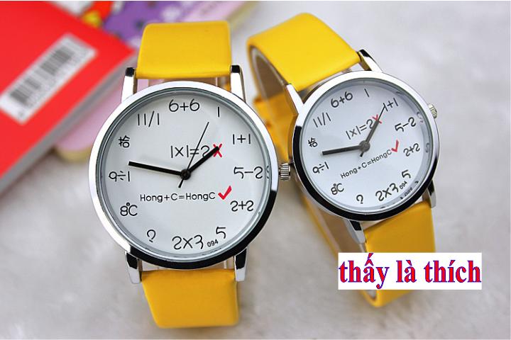 Combo 2 chiếc đồng hồ mặt số toán học