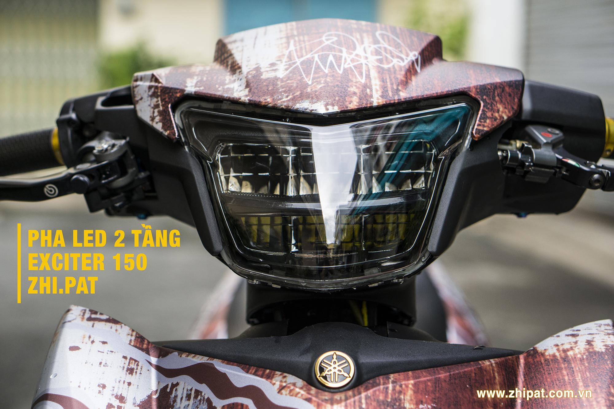 CHÓA LED 2 TẦNG ZHIPAT CHO EXCITER 150 FULL BOX