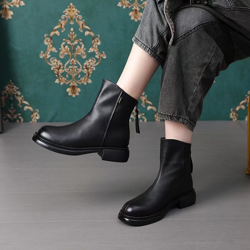 Giày Boot Bốt Martin Thời Trang Da Cao Cấp Hàn Quốc