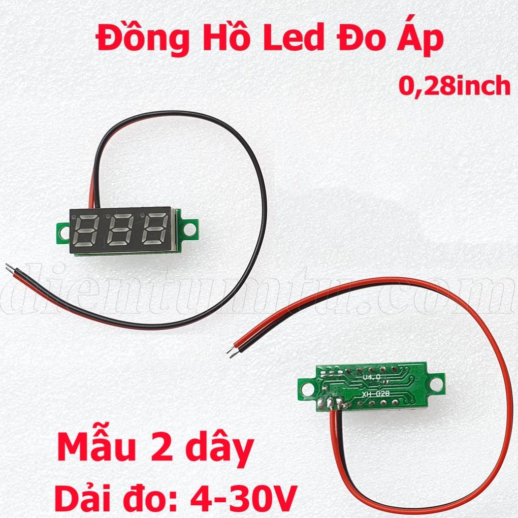 Vôn kế - đồng hồ led đo áp - volt dc 2 dây 4.5~30v