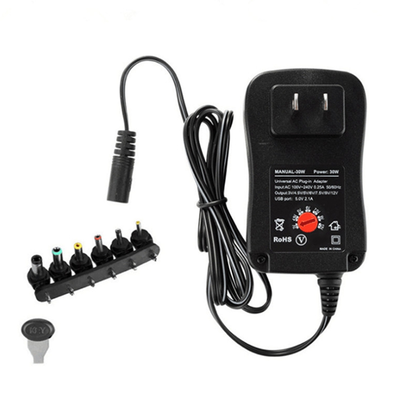30W 3V 4.5V 5V 6V 7.5V 9V 12V AC/DC Adapter Adjustable Power Adapters
