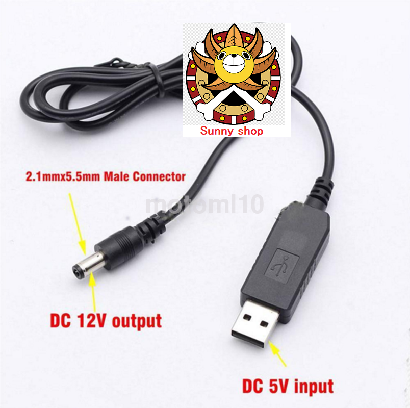 Cáp Chuyển Đổi Cấp Điện 5V USB sang 5V / 9V / 12V (Mất điện vẫn có Mạng & WiFi)