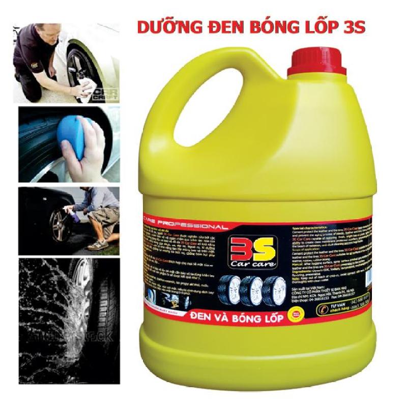 Dung dịch đen và bóng lốp ô tô 3S CAR CARE , xịt dưỡng và đen lốp xe