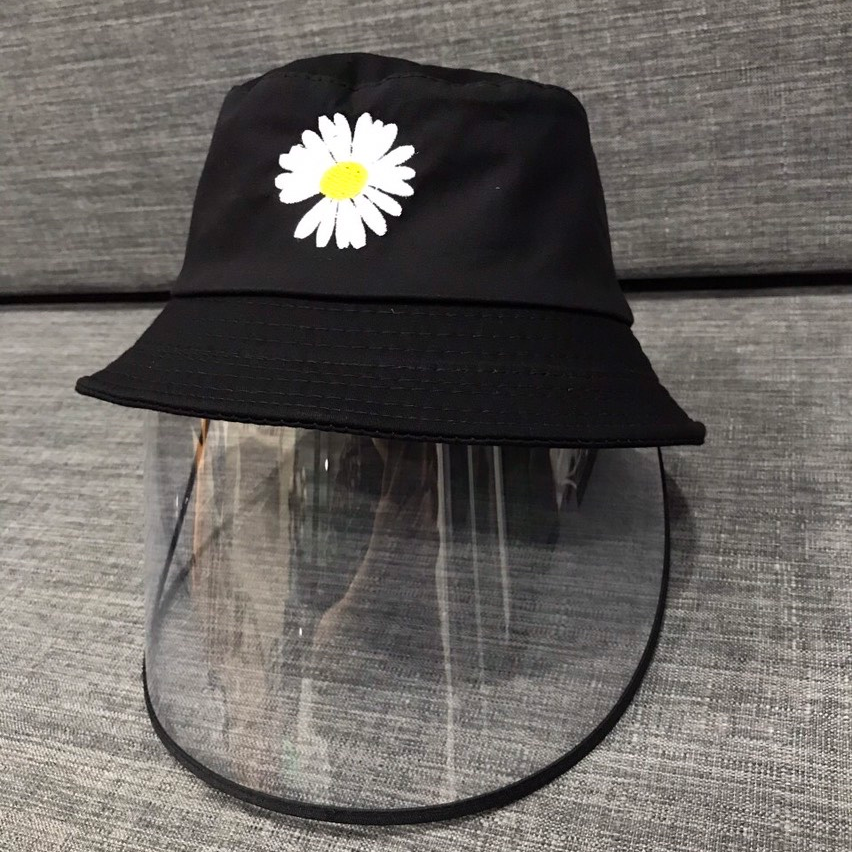 Nón Bucket Chống Dịch Có Kính Che Bụi Hot Trend, Mũ Tai Bèo Chắn Gió, Bụi