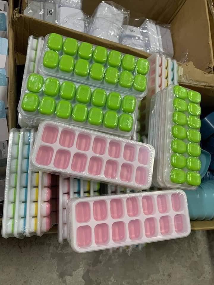 Khay đá silicol, Khuôn làm đá silicon có nắp đây