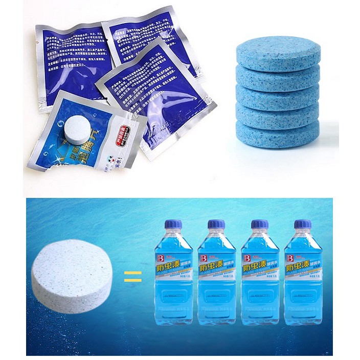 Combo 10 Viên Sủi Rửa Kính Xe Ô Tô Chuyên Dụng